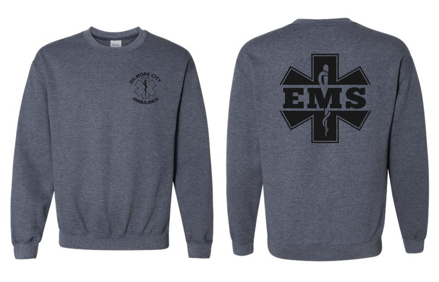 Gilmore City Ambulance Gildan Unisex Heavy Blend™ Crewneck Sweatshirt - 18000 (black logo)