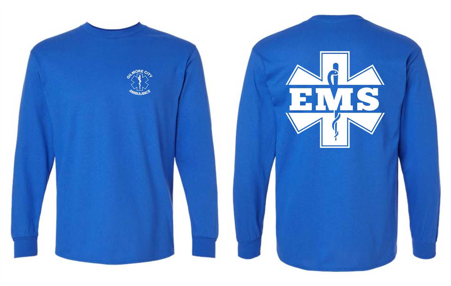 Gilmore City Ambulance Gildan Unisex Ultra Cotton® Long Sleeve T-Shirt - 2400 (white logo)